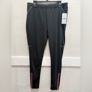 ASICS Men's Lite-Show Tights in Black/Red NWT XL
